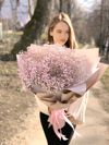 Букет из розовой гипсофилы