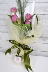 Букет из розовых тюльпанов