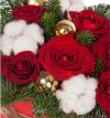 Новогодняя ёлка с цветами 50 см
