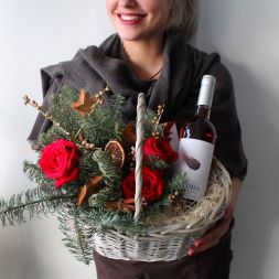 Coș de Crăciun „Moment vesel”