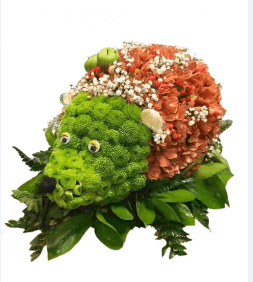 ёжика из цветов