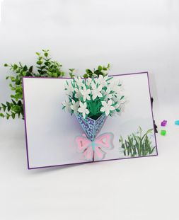 felicitare cu buchet 3D