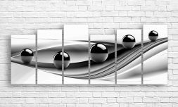 Pictura modulară "Bile negre"