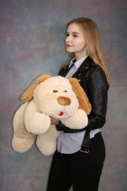 мягкую игрушку собачку 66 см