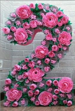 Объемные цифры на день рождения №10