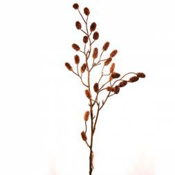 Ветка с шишками 110 см коричневая