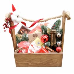 set cadou cu alcool și dulciuri