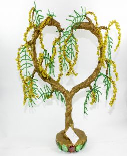желтое дерево из бисера