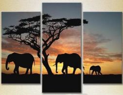 Modular painting "Sunset in Africa"