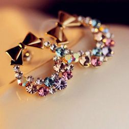 Винтажные серьги с кристаллами
