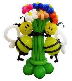 compoziția "Flori și albine"