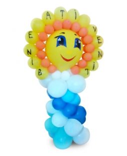 compozitia din baloane in forma de soare