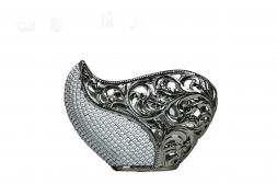 Vaza decorativa gri metalica