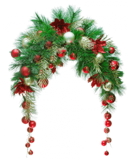 Гирлянда в красно-золотых тонах