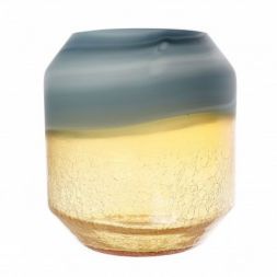 Ваза декоративная стеклянная золотая