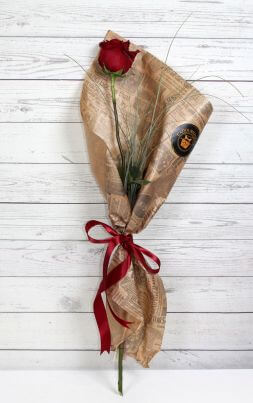 одну красную розу 80 см