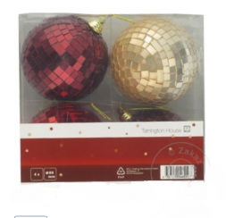 Рождественские глобусы 4 шт