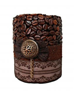 романтическую свечу из кофе