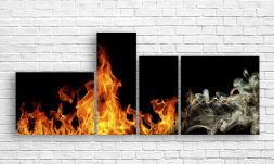 Модульная картина "ОГОНЬ И ДЫМ"