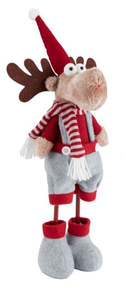 Олень новогодний RAN 50см серый