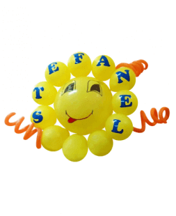 compozitia din baloane cu nume