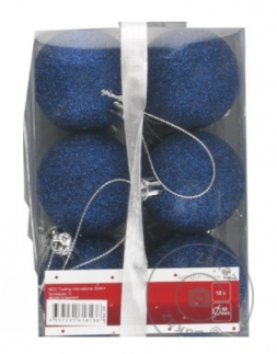 Set de bile albastre de Crăciun 12 buc