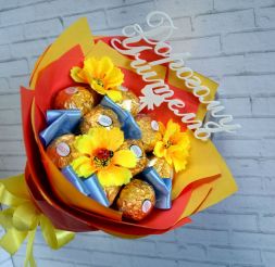 Buchet de ciocolată "Dragă profesoară"