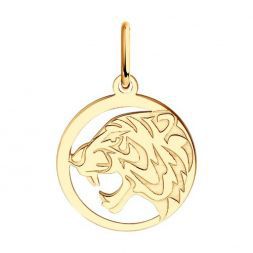 Pandantiv tigru din aur roșu