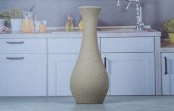 Ваза гладкая кожа