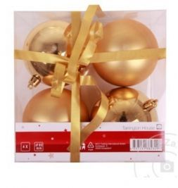 Globuri aurii de Crăciun 4 buc