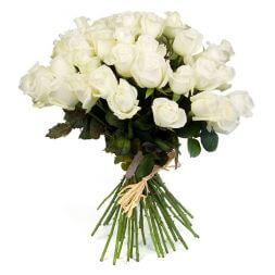 buchet de 35 trandafiri albi