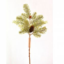 Ветка еловая с шишками 55 см