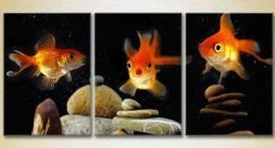 Модульная картина "Золотые рыбки"