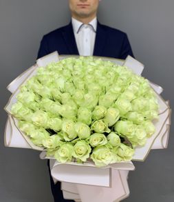 букет из 101 белой розы