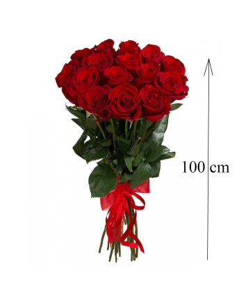 Одна красная роза 100 см