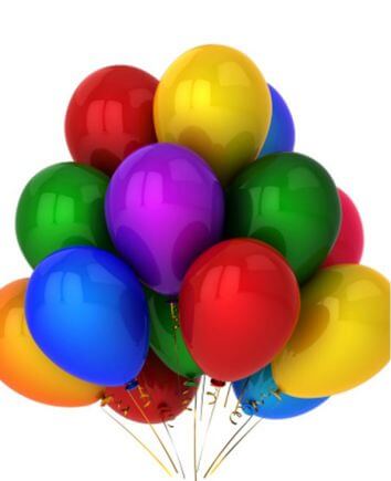Balloons with helium
