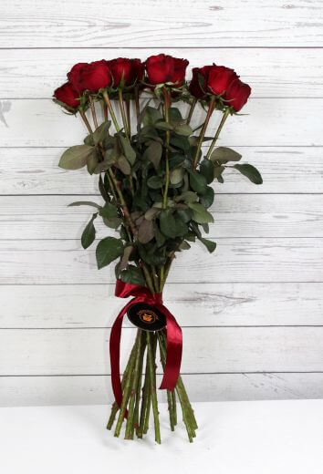 Одна красная роза 70 см