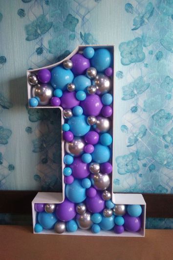 Объемные цифры на день рождения №2