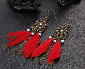 Сережки для женщин "Перо"