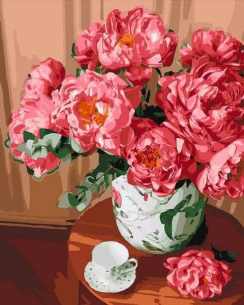 Картина по номерам "Пионы"