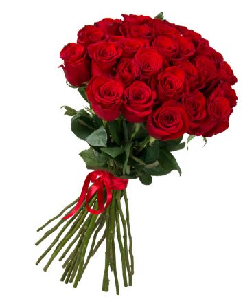 Букет из 33 голландских роз 70 см