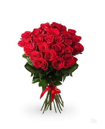 Одна красная роза 70 см