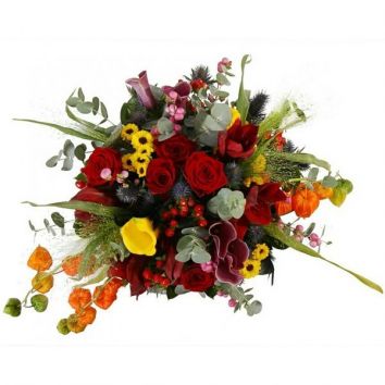 Оригинальный букет в тыкве