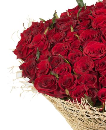 Букет из 61 красной розы 90 см