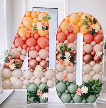 Объемные цифры на день рождения №5