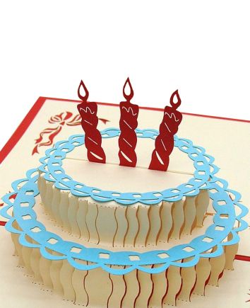 Открытка С днем рождения-бабочка