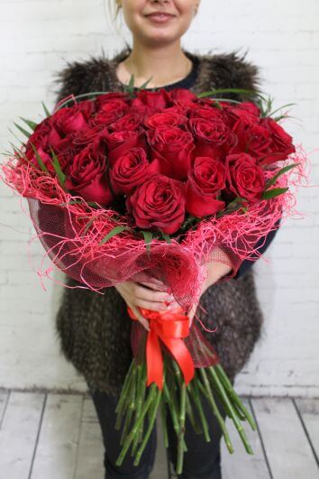 Сердце из роз