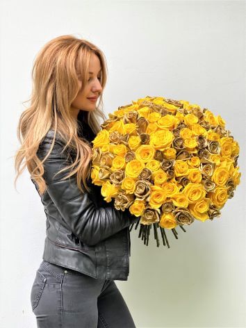 Букет из 101 розы 50 см