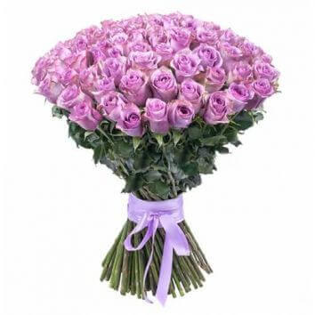 Букет из фиолетовых роз