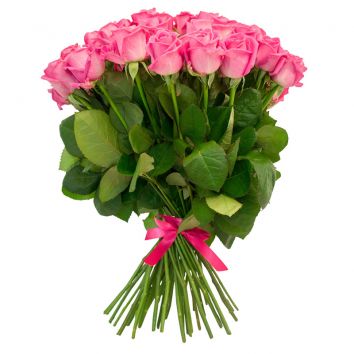 Розовые премиум розы 90 см